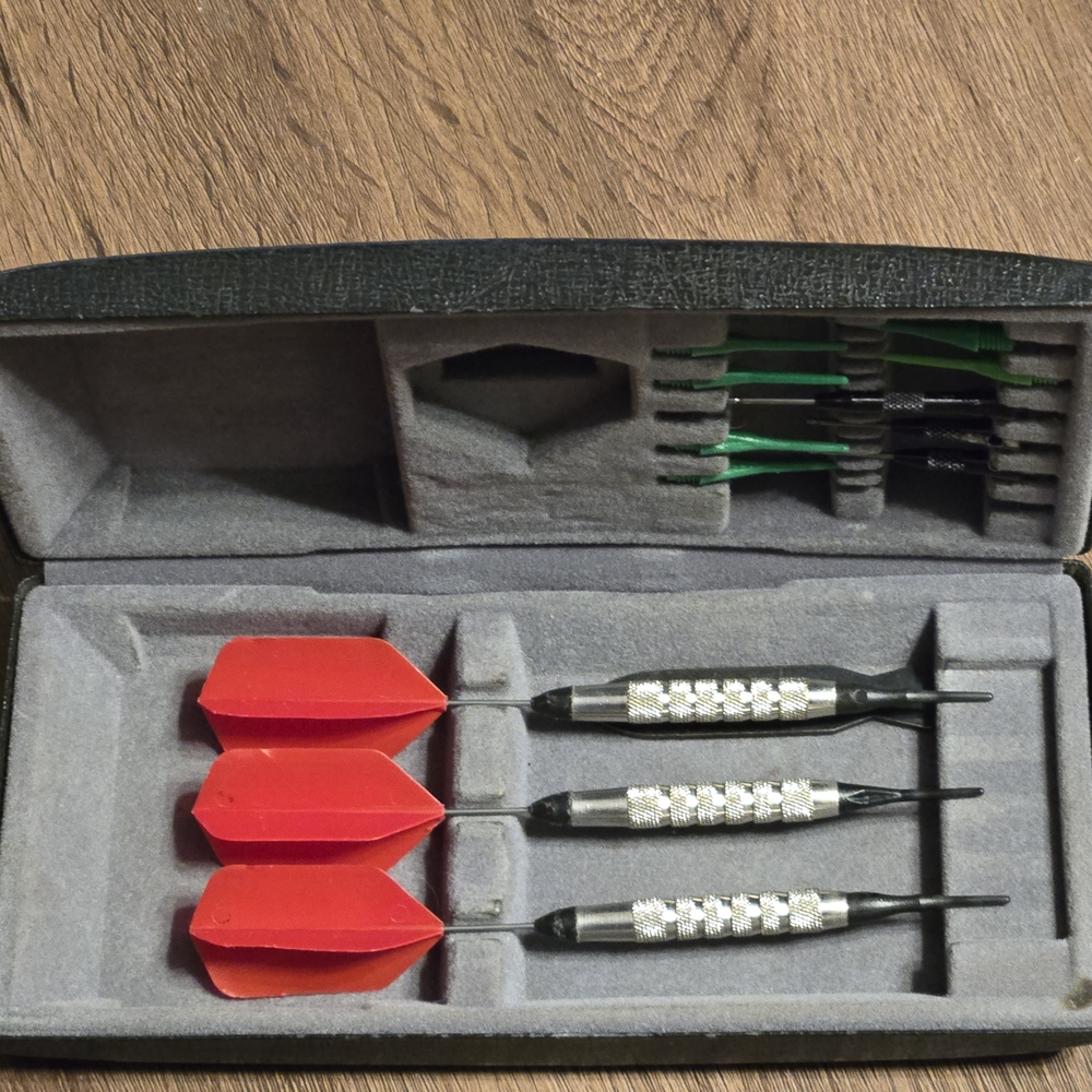 Professional Dart Set with Red Flights